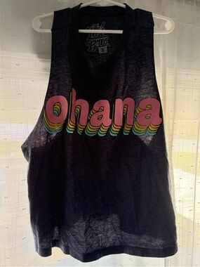 The Lost Bros “Ohana” Graphic Tank Crop Top
